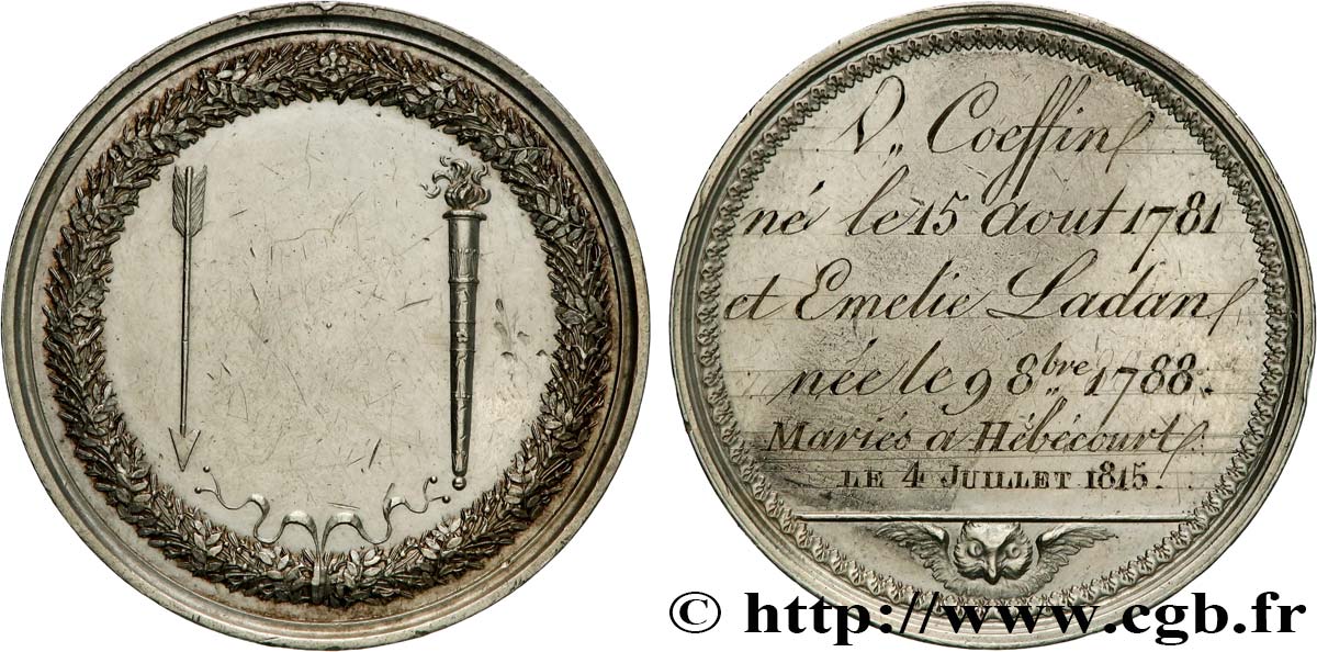 AMOUR ET MARIAGE Médaille de mariage TTB