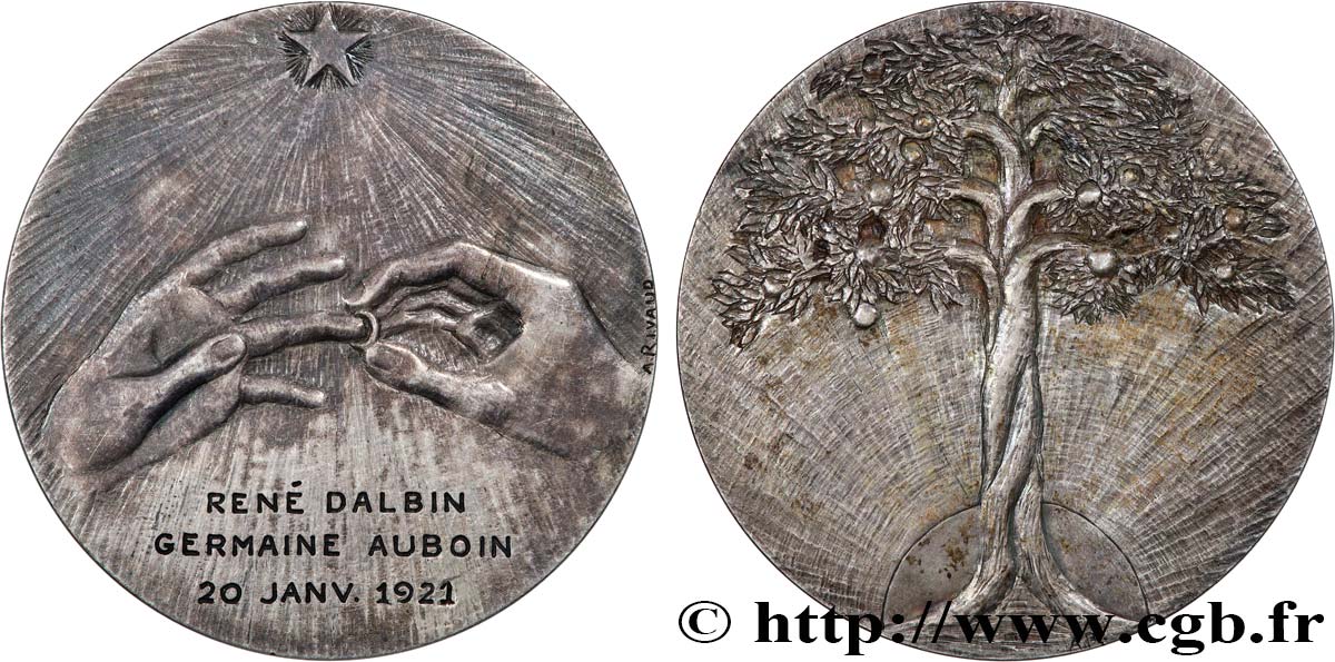 AMOUR ET MARIAGE Médaille de mariage TTB+