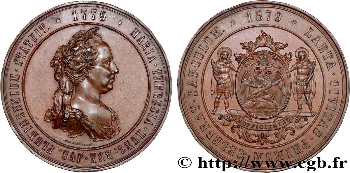 AUTRICHE - FRANÇOIS-JOSEPH Ier Médaille, Centenaire de l’annexion de Rijeka à la Hongrie fVZ