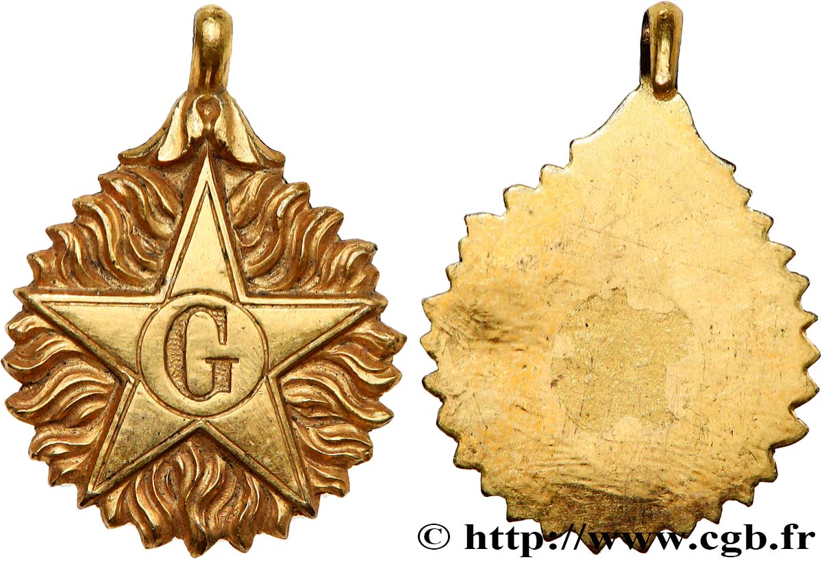 FRANC - MAÇONNERIE Médaille, Bijou franc-maçonnique, G TTB