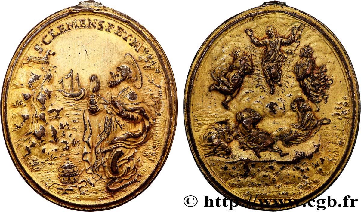 MÉDAILLES RELIGIEUSES Médaille, Saint Clément TTB