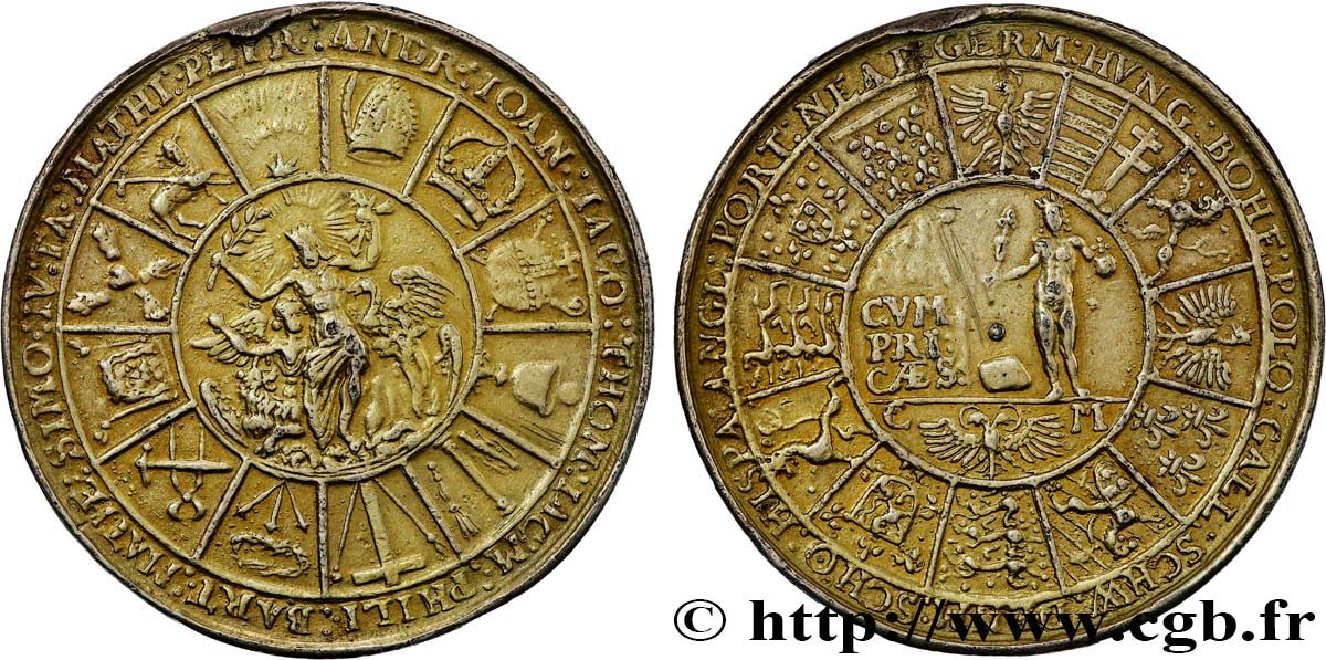 HONGRIE - ROYAUME DE HONGRIE - RODOLPHE II DE HABSBOURG Médaille des apôtres XF