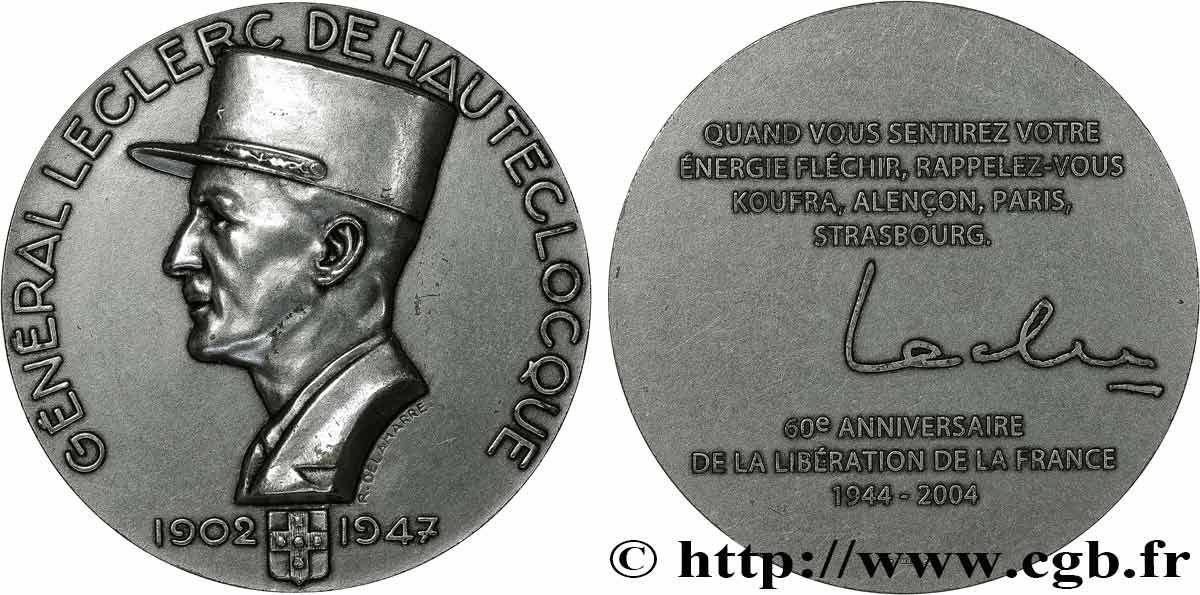 CINQUIÈME RÉPUBLIQUE Médaille, Philippe Leclerc de Hauteclocque SUP
