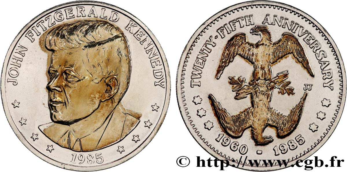 UNITED STATES OF AMERICA Médaille, John Fitzgerald Kennedy, 25e anniversaire AU