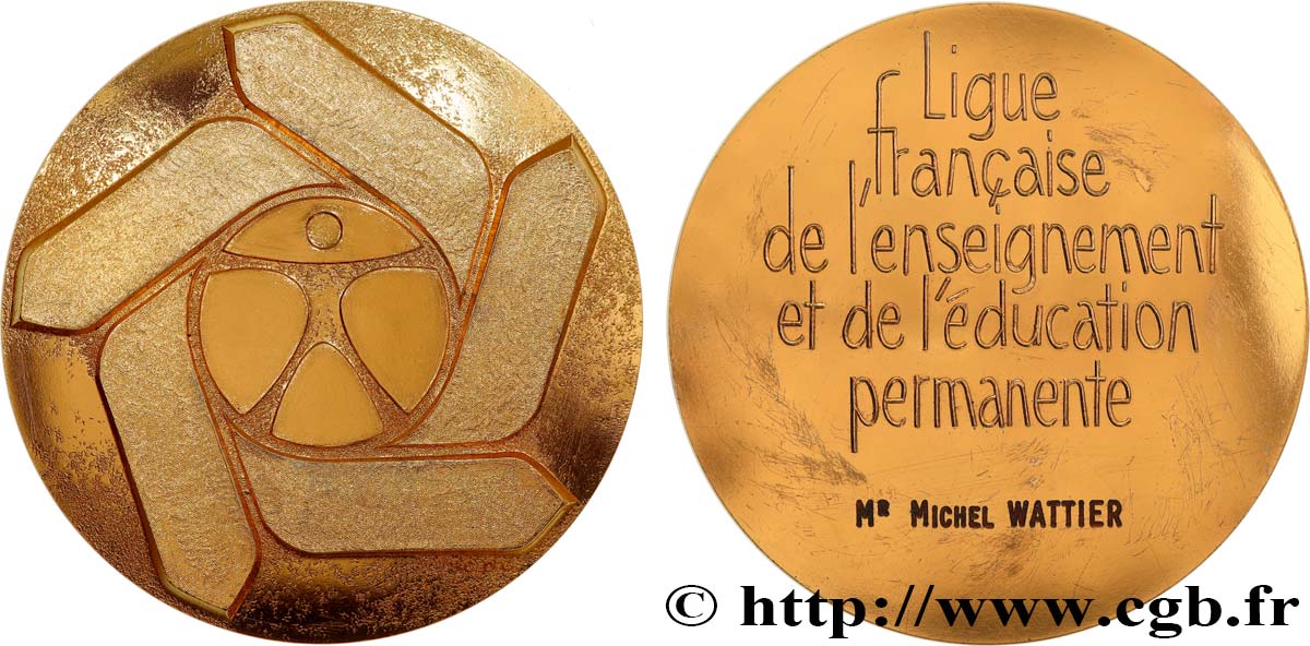 V REPUBLIC Médaille, Ligue française de l’enseignement et de l’éducation permanente AU
