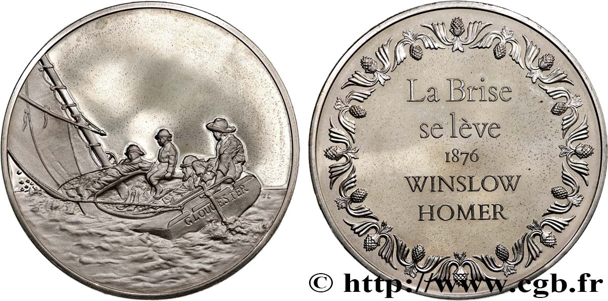 THE 100 GREATEST MASTERPIECES Médaille, La brise se lève de Homer AU