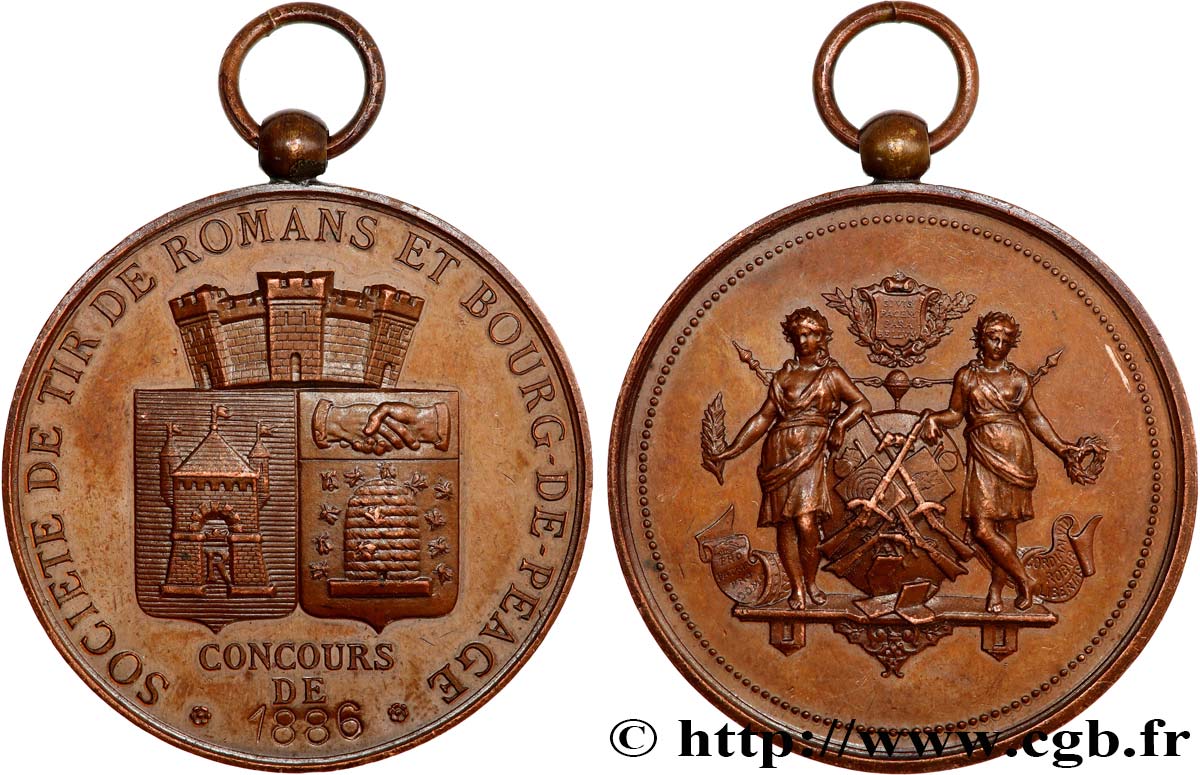 SHOOTING AND ARQUEBUSE Médaille, Concours de tir, Société de tir AU