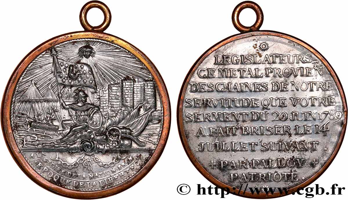 THE CONVENTION Médaille de Palloy, prise de la Bastille XF