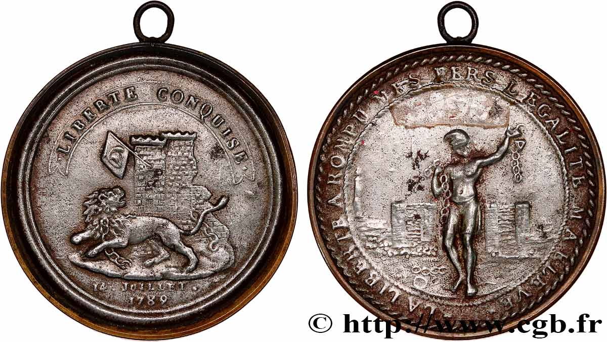 THE CONVENTION Médaille de Palloy, Liberté conquise XF