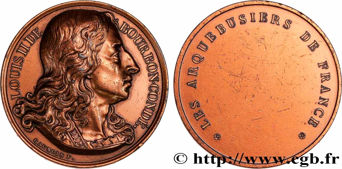 TIR ET ARQUEBUSE Médaille, Louis II de Bourbon-Condé, Les arquebusiers BB