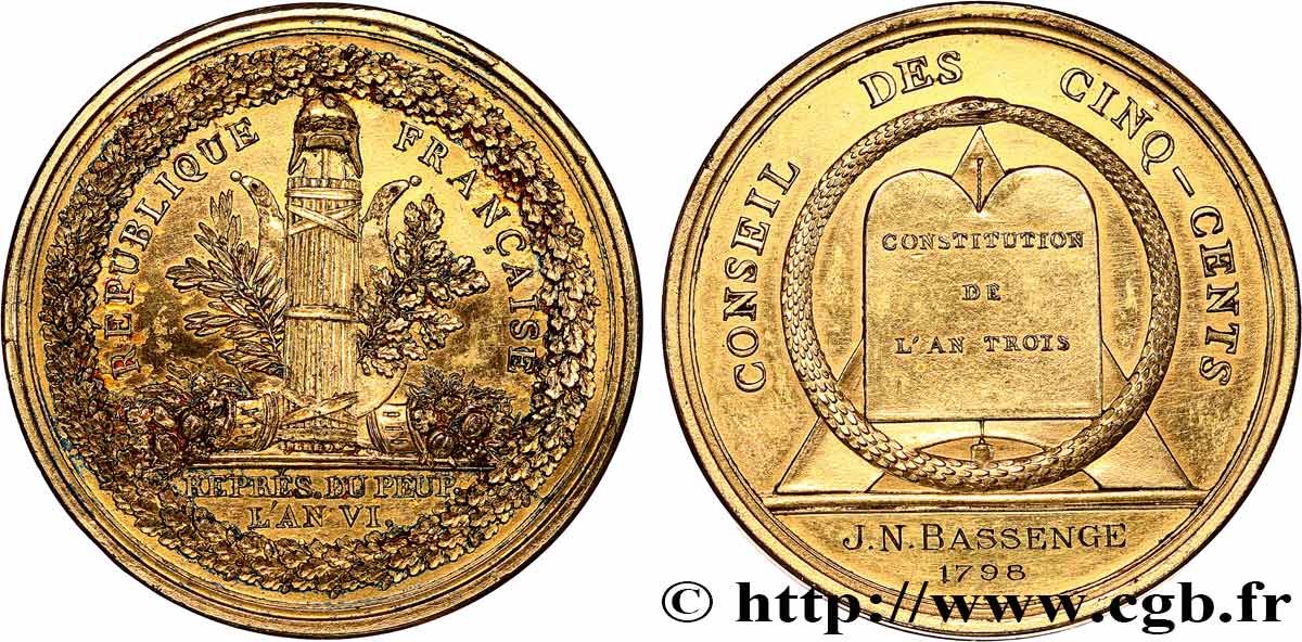 DIRECTOIRE Médaille, Conseil des Cinq-Cents TTB