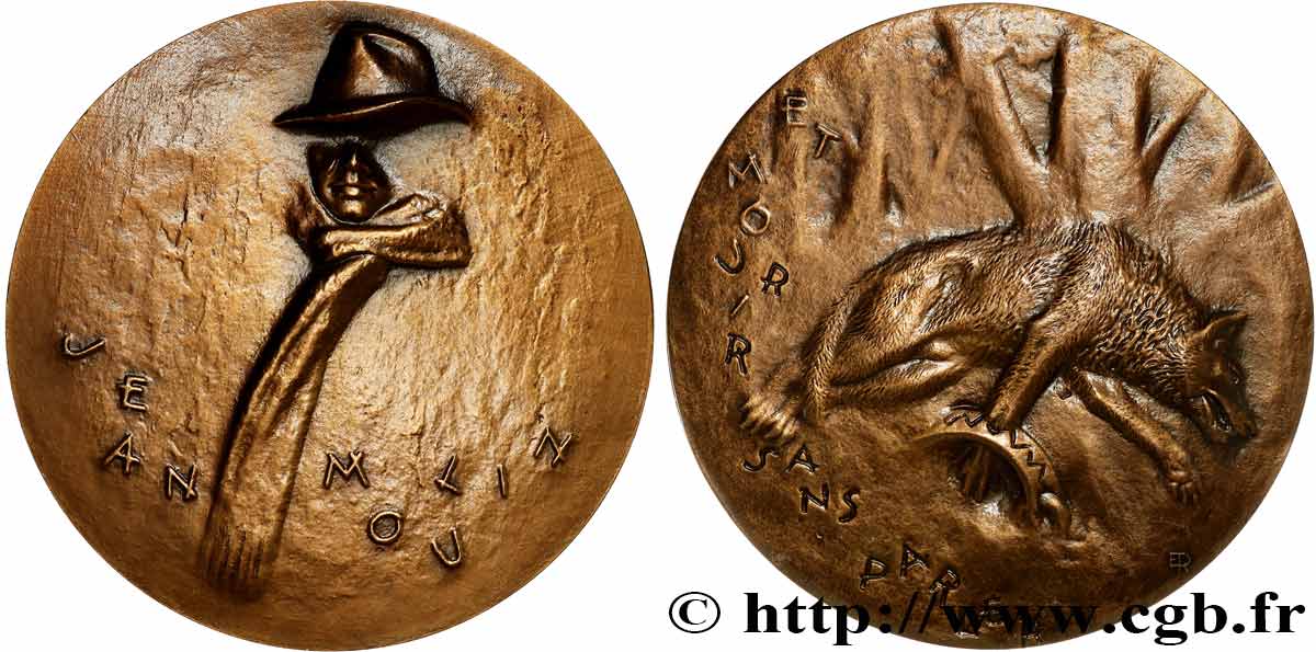 CINQUIÈME RÉPUBLIQUE Médaille, Jean Moulin SUP