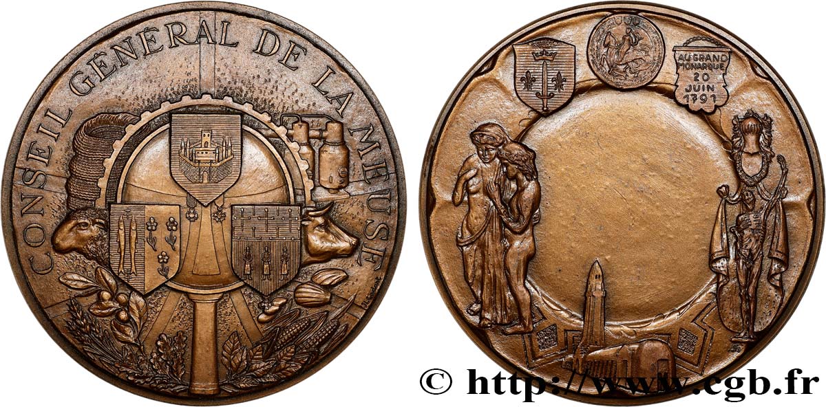 CONSEIL GÉNÉRAL, DÉPARTEMENTAL OU MUNICIPAL - CONSEILLERS Médaille, Conseil général de la Meuse AU