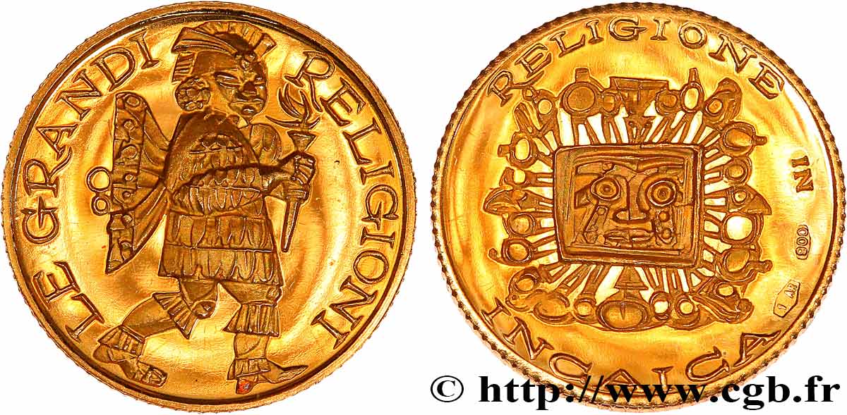 MÉDAILLES RELIGIEUSES Médaille, Les grandes religions, Religion Inca SUP