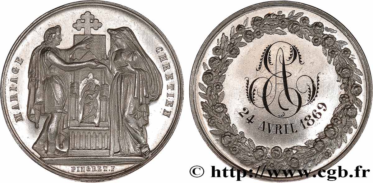 AMOUR ET MARIAGE Médaille, Mariage chrétien SUP