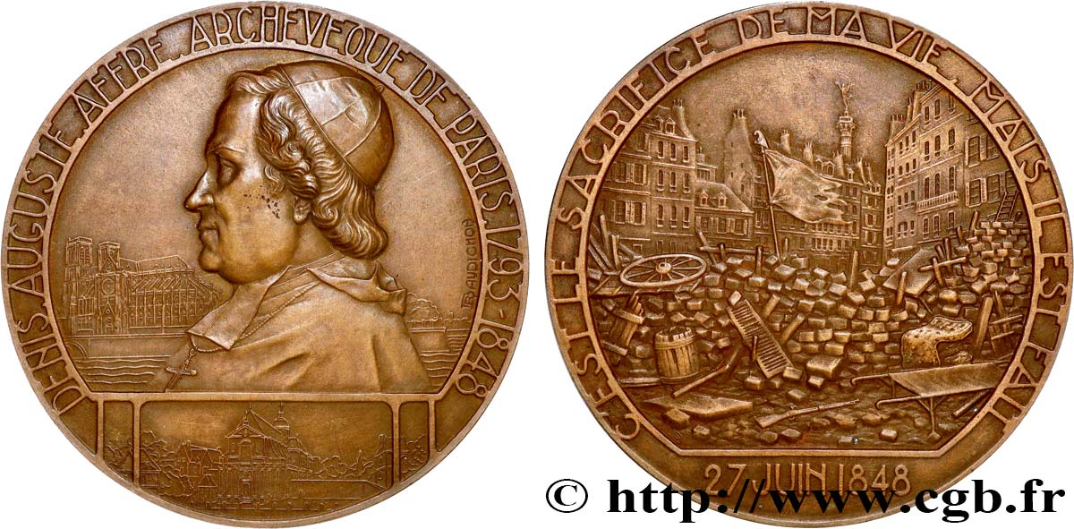 RELIGIOUS MEDALS Médaille, Denis Auguste Affre AU