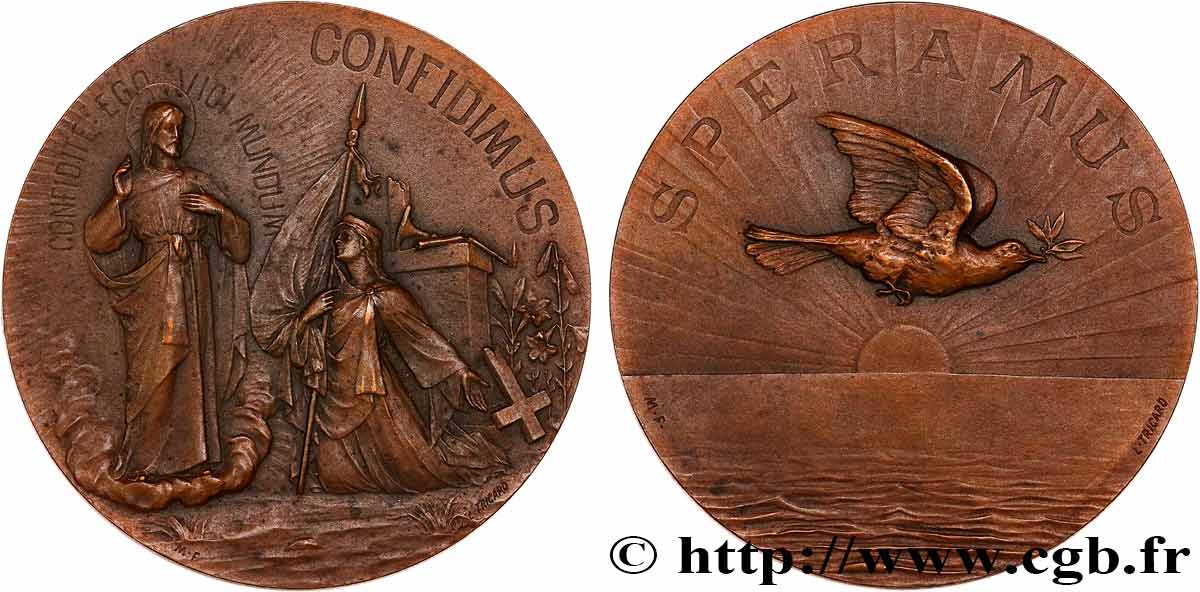 RELIGIOUS MEDALS Médaille, Confiance et Espoir AU