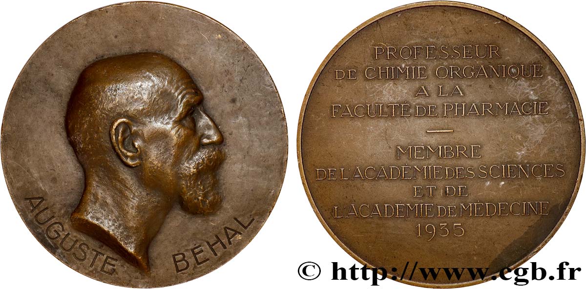 SCIENCES & SCIENTIFIQUES Médaille, Auguste Behal MBC+