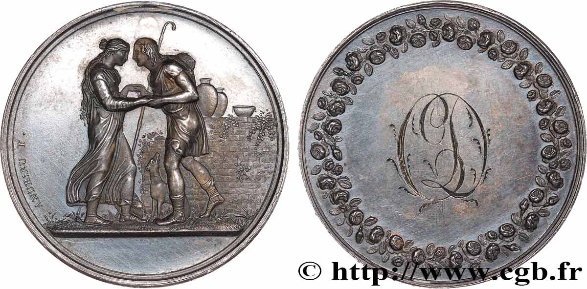 AMOUR ET MARIAGE Médaille de mariage, Jacob et Rachel, Stéphanie Napoléon et le Prince Louis de Bade TTB