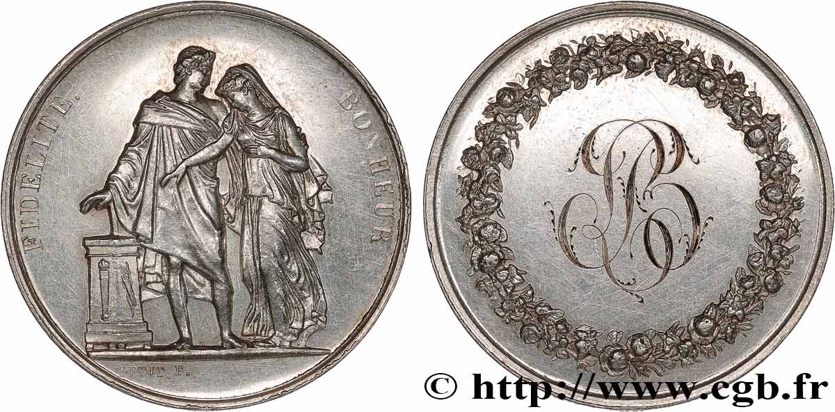 AMOUR ET MARIAGE Médaille de mariage, Fidélité et Bonheur MBC+