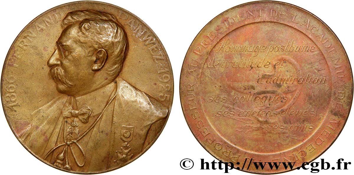 SCIENCES & SCIENTIFIQUES Médaille, Hommage posthume de gratitude et admiration, Fernand Ranwez TTB