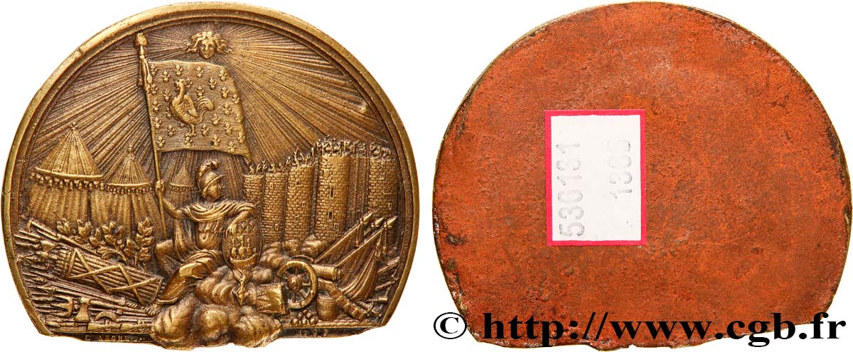FRENCH CONSTITUTION Médaille uniface, à la gloire immortelle de la Nation Française XF