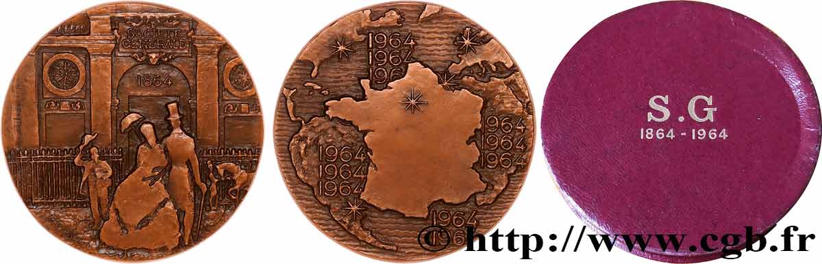 BANQUES - ÉTABLISSEMENTS DE CRÉDIT Médaille, Centenaire de la Société Générale EBC