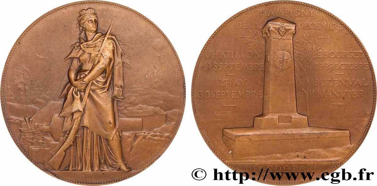 GUERRE DE 1870-1871 Médaille, Siège de Paris VZ