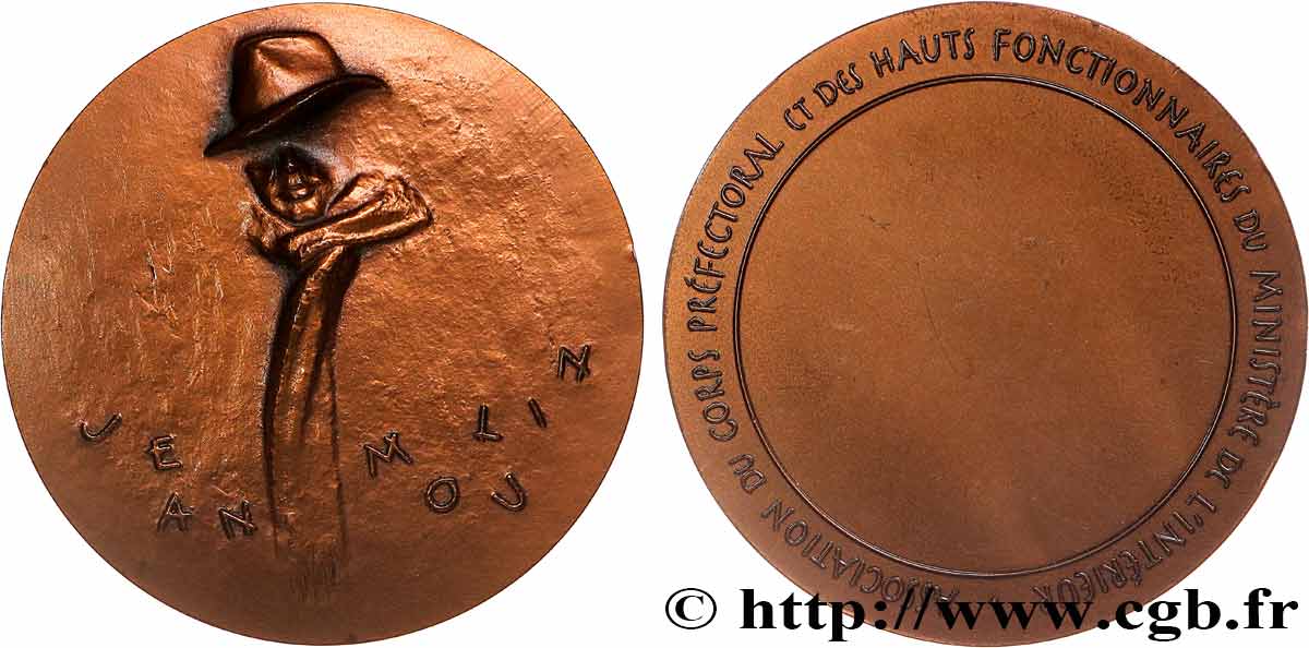 QUINTA REPUBLICA FRANCESA Médaille, Jean Moulin, Association du corps préfectoral et des hauts fonctionnaires EBC