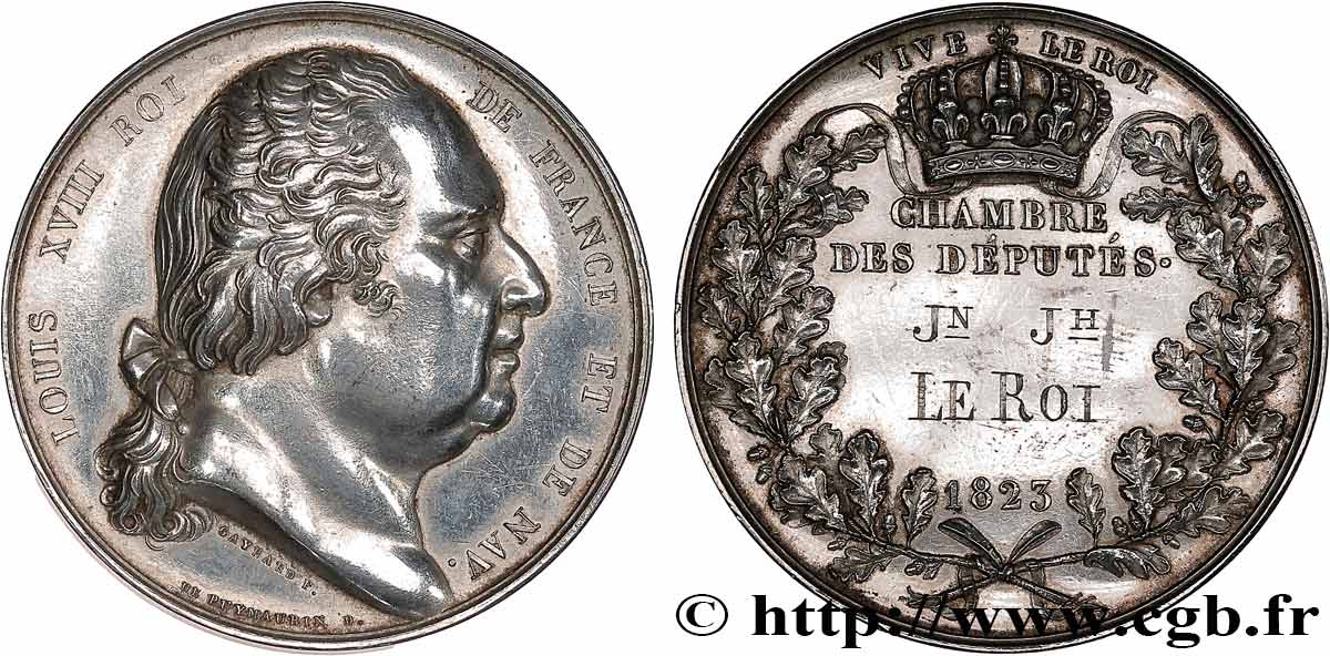 LOUIS XVIII Médaille parlementaire AU