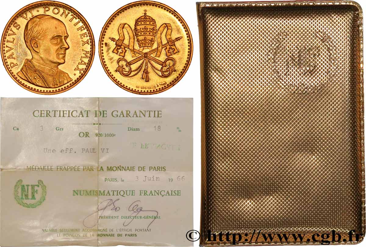 VATICAN AND PAPAL STATES Médaille, Paul VI, Pèlerinage en Terre Sainte AU