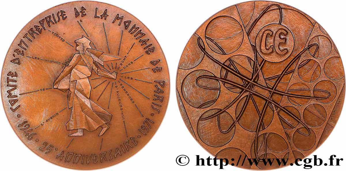 MONNAIE DE PARIS Médaille, 25e anniversaire, Comité d’entreprise de la Monnaie de Paris SUP