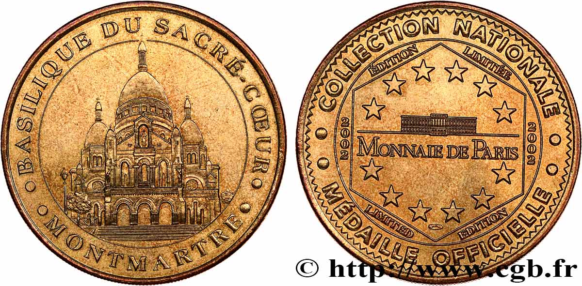MÉDAILLES TOURISTIQUES Médaille touristique, Basilique du Sacré-Coeur, Montmartre SUP