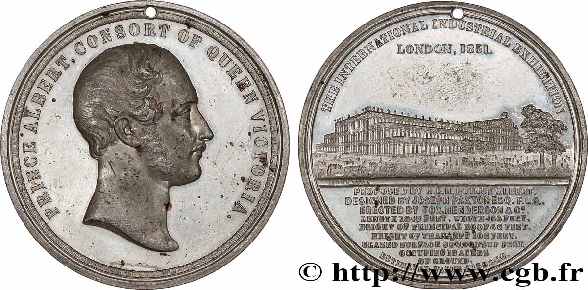 GROßBRITANNIEN - VICTORIA Médaille du Crystal Palace - Prince Albert SS