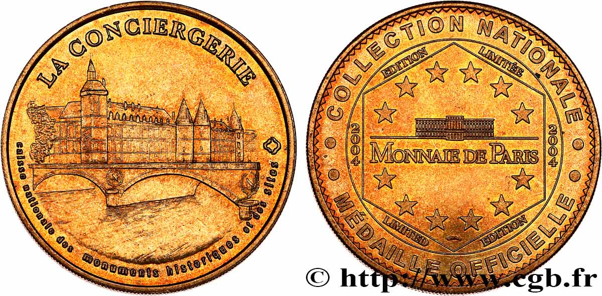 MÉDAILLES TOURISTIQUES Médaille touristique, La Conciergerie, Paris SUP