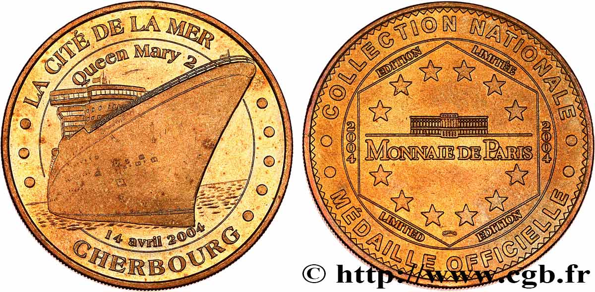 MÉDAILLES TOURISTIQUES Médaille touristique, La cité de la Mer, Cherbourg SUP