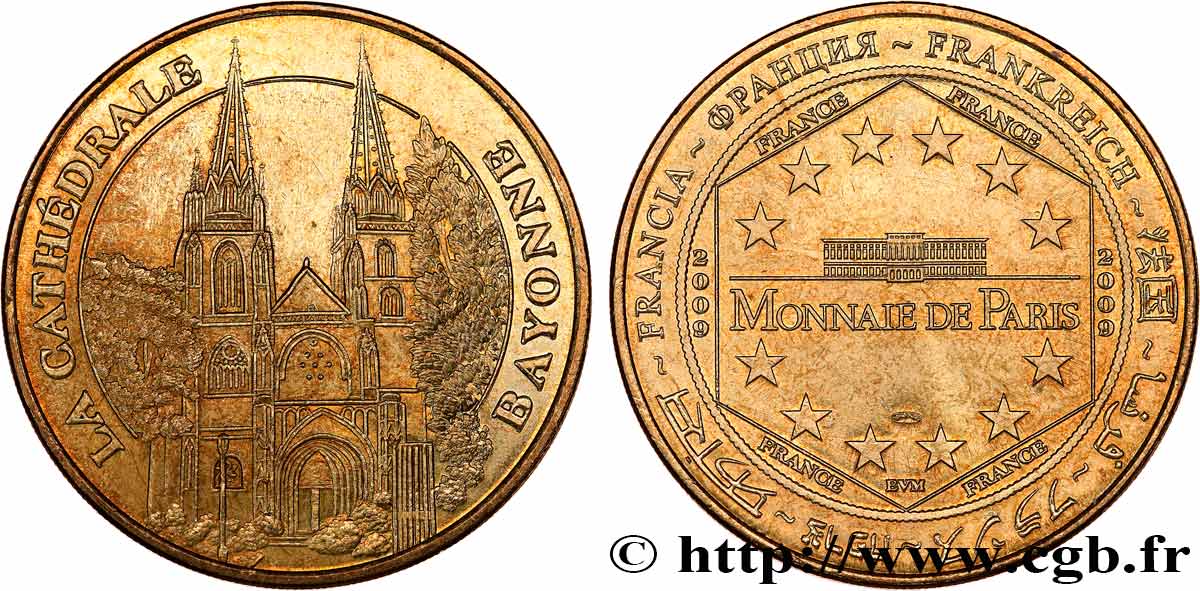 TOURISTIC MEDALS Médaille touristique, Cathédrale de Bayonne AU