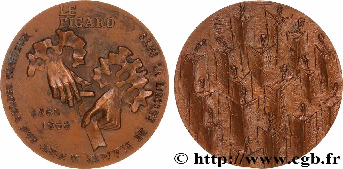 CINQUIÈME RÉPUBLIQUE Médaille, Le Figaro TTB+