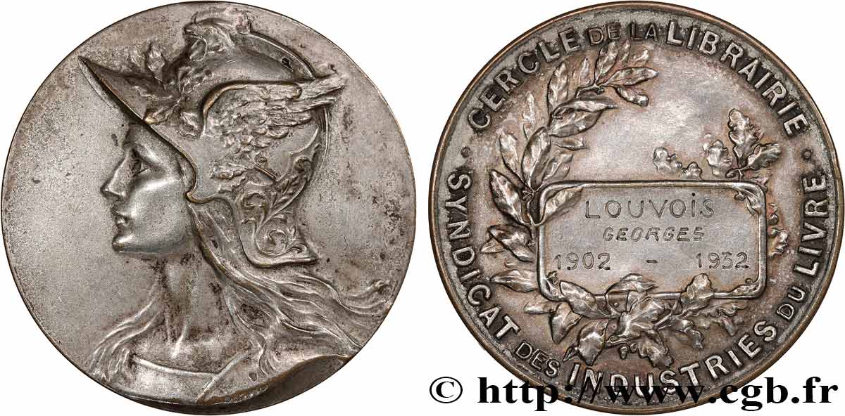 IMPRIMERIE ET PAPETERIE Médaille, Cercle de la librairie TTB