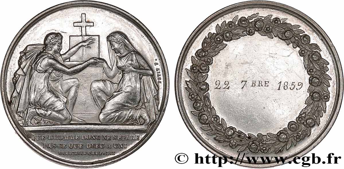 AMOUR ET MARIAGE Médaille de mariage, Evangile de St Mathieu SUP