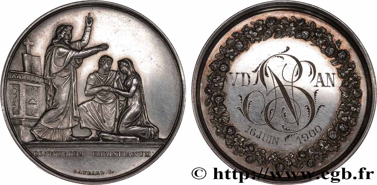 LOVE AND MARRIAGE Médaille de mariage, Connubium Christianum AU