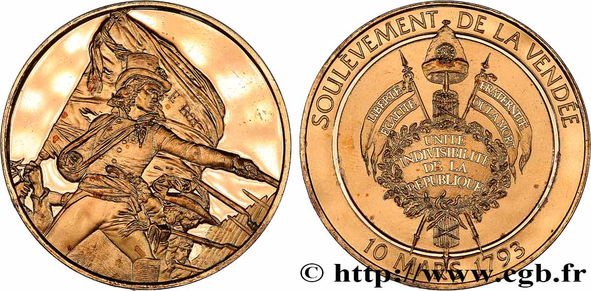 CINQUIÈME RÉPUBLIQUE Médaille, Soulèvement de la Vendée SUP