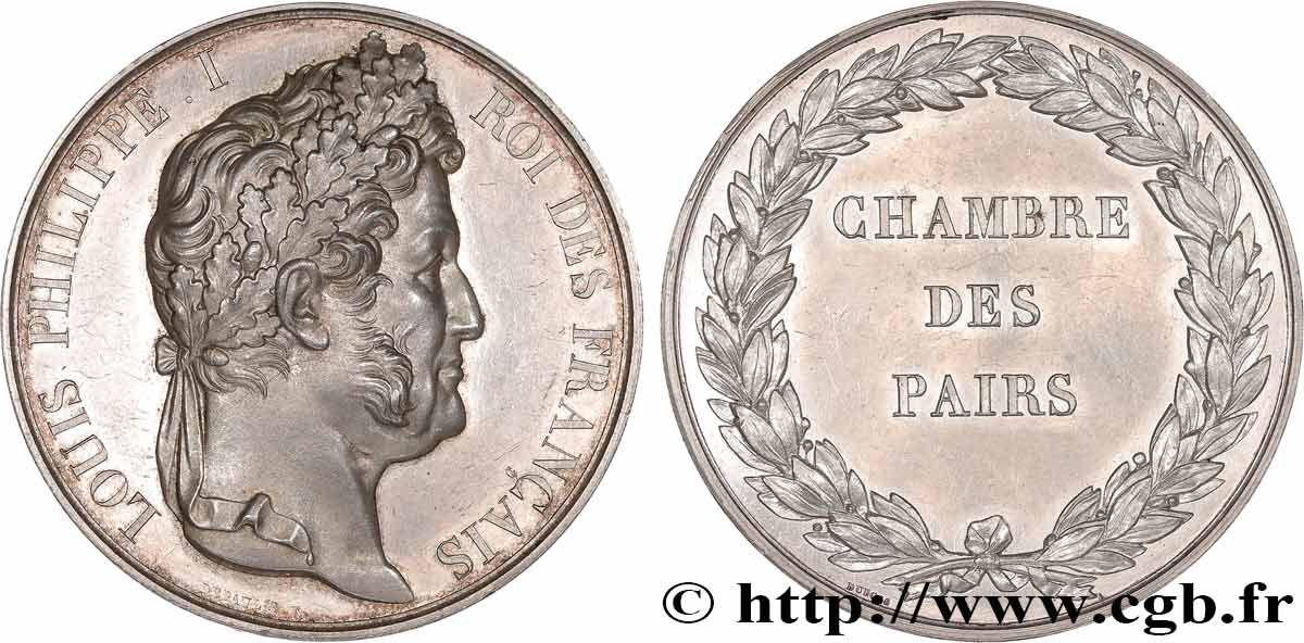 LOUIS-PHILIPPE I Médaille, Chambre des Pairs AU/MS