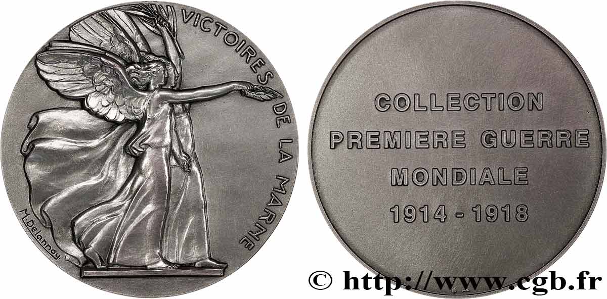 CINQUIÈME RÉPUBLIQUE Médaille, Victoires de la Marne, Collection première guerre mondiale SUP