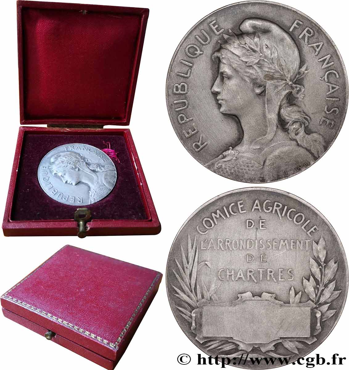 SOCIÉTÉS D AGRICULTURE, HORTICULTURE, PÊCHE ET CHASSE Médaille de récompense, comice agricole SUP
