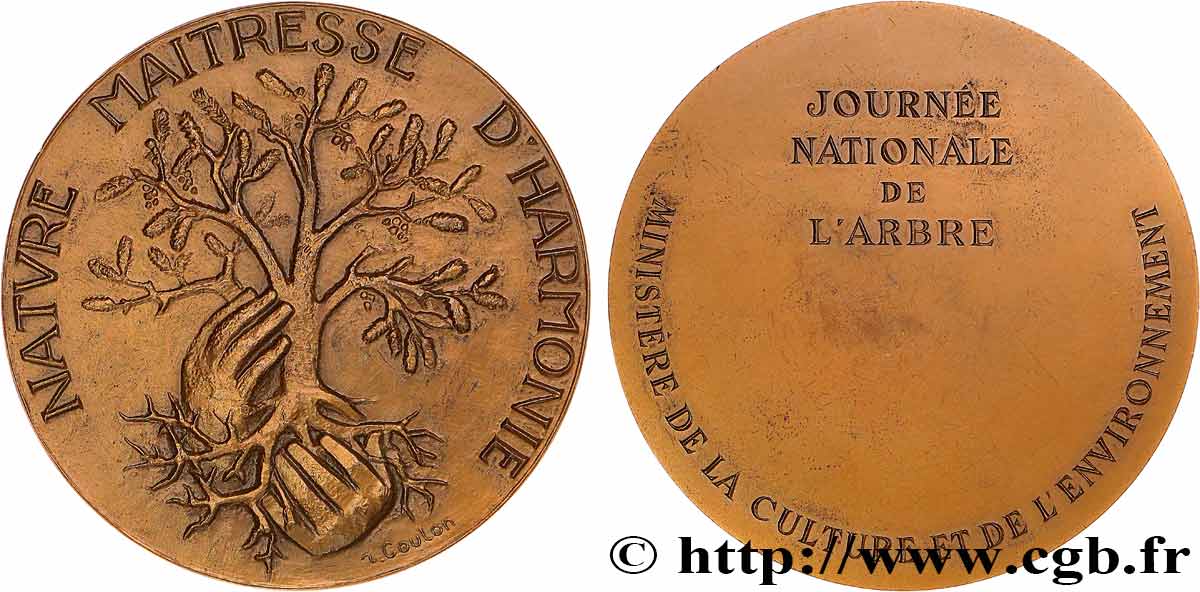 CINQUIÈME RÉPUBLIQUE Médaille, Journée nationale de l’arbre SUP