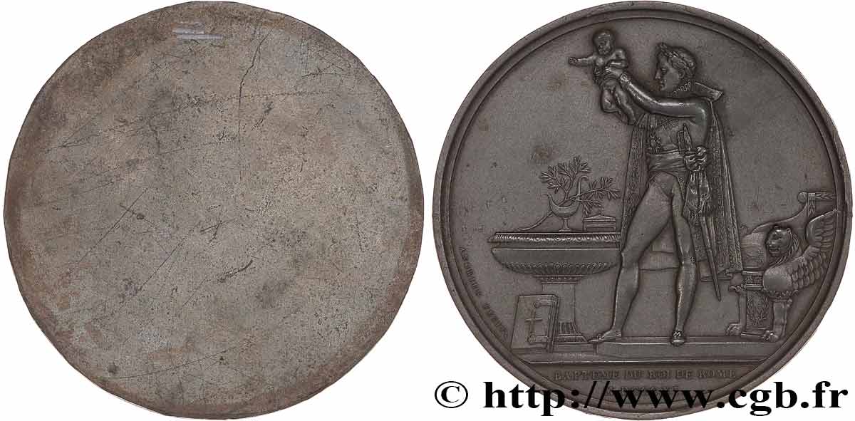 GESCHICHTE FRANKREICHS Médaille, Baptême du roi de Rome, tirage uniface fVZ