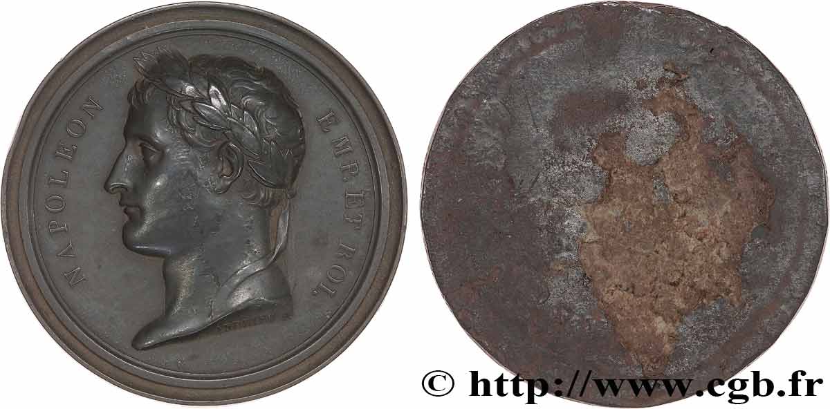 PRIMER IMPERIO Médaille, Napoléon Ier par Andrieu, tirage uniface MBC