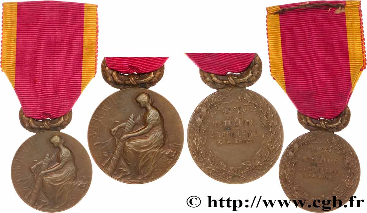 LES ASSURANCES Médaille, Mutualité, Musée de la mutualité fVZ