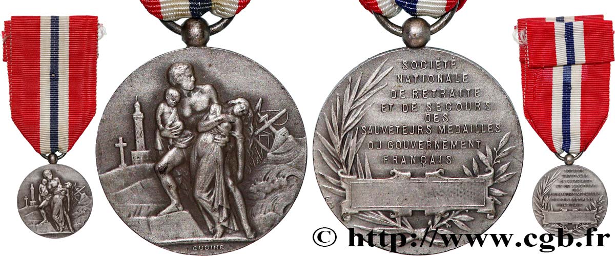 INSURANCES Médaille, Société nationale de retraite et de secours des sauveteurs XF